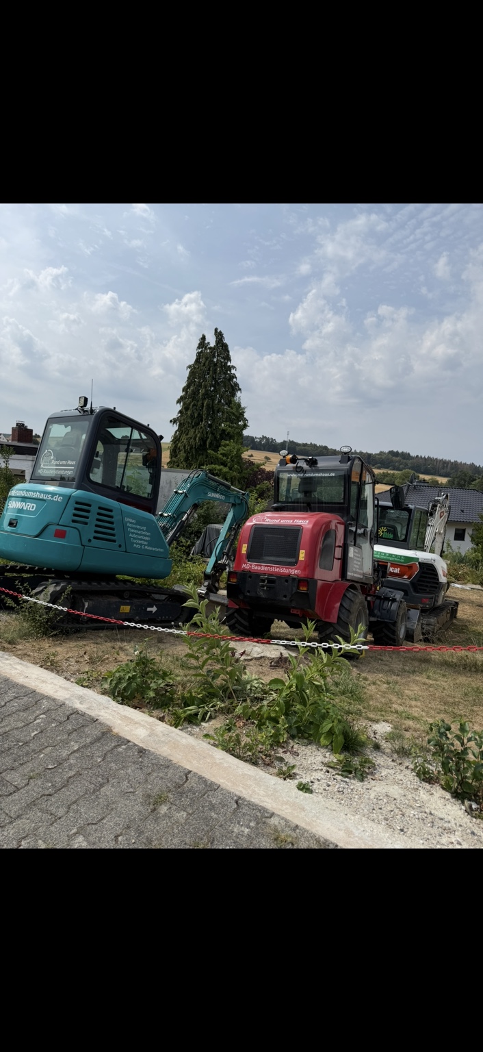 Eigener Maschinenpark für Erd- und Außenarbeiten – MD Baudienstleistungen Hünfelden